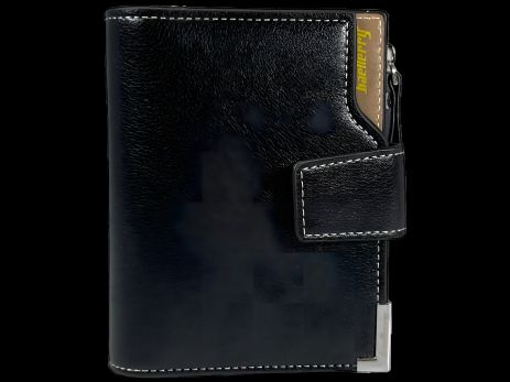 Чорний гаманець з екошкіри Baellerry з кнопковою застібкою