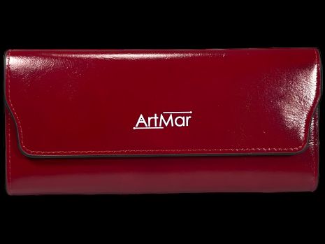 Бордовий жіночий портмоне з екошкіри, зі застібкою на блискавці