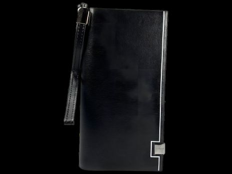 Черное мужское портмоне из искусственной кожи