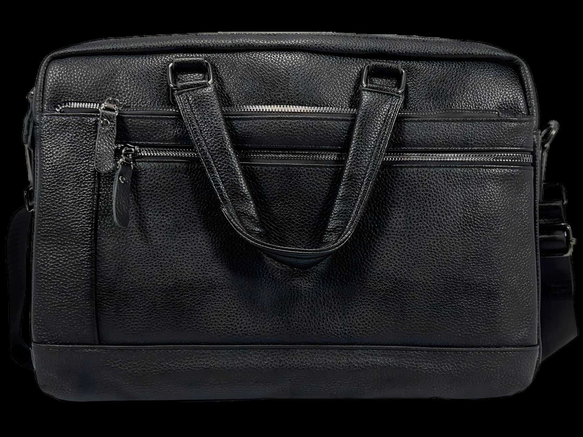 Черная сумка для ноутбука с пятью отделениями Черная сумка для ноутбука с пятью отделениями