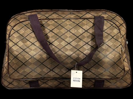 Дорожня сумка-саквояж на два відділення, 36 л, коричневий колір