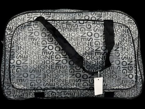 Сіра дорожня сумка-саквояж на два відділення, 36 л