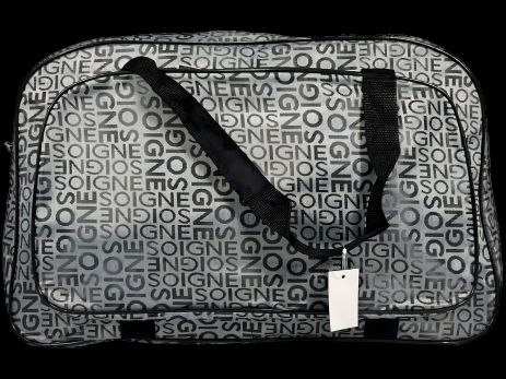 Серая сумка-саквояж на два отделения, 36 л