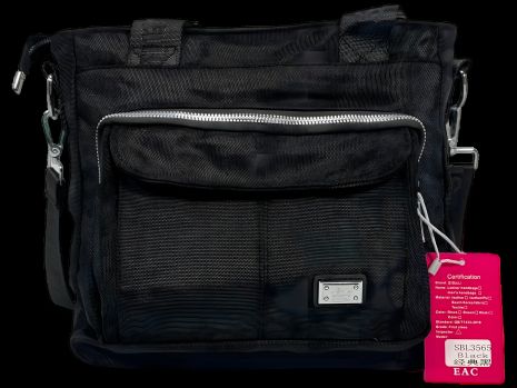 Чорна жіноча сумка через плече містка, 4 відділення, 9 л