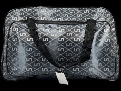 Дорожня сумка-саквояж на 36 л, темно-сіра, два відділення