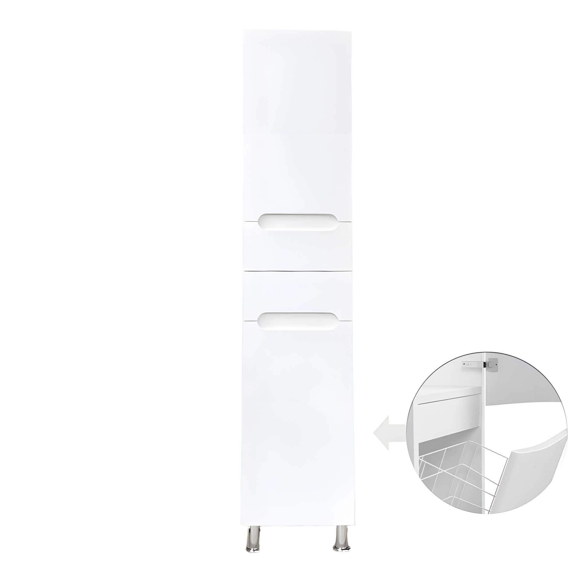 Пенал в ванну GT home модель Амелія П-5к Д2 Ш2 (40х32 см) Пенал в ванну GT home модель Амелія П-5к Д2 Ш2 (40х32 см)