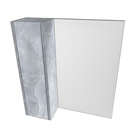 GT home дзеркало у ванну 60 см Лофт, ліве бетон