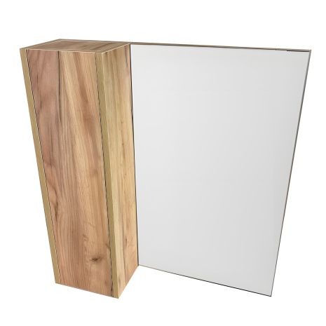 Дзеркало для ванної GT home Лофт 60 см ліве крафт золоте