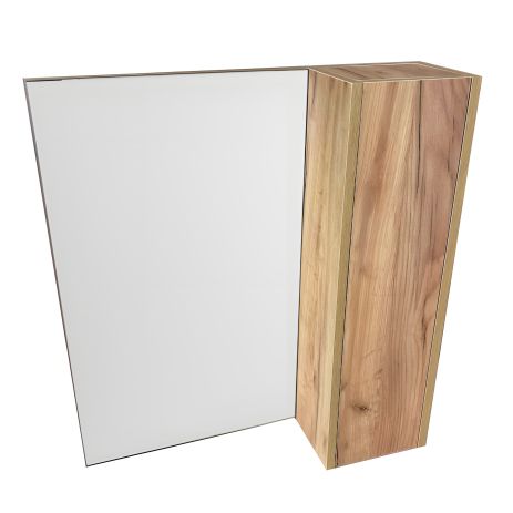 Золоте дзеркало у ванну GT home Лофт, праве, 60 см