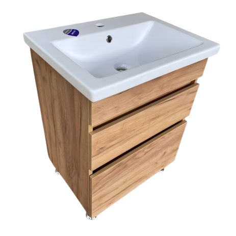 Тумба у ванну без умивальника GT home Лофт Т-6 60 см крафт золотий Тумба у ванну без умивальника GT home Лофт Т-6 60 см крафт золотий