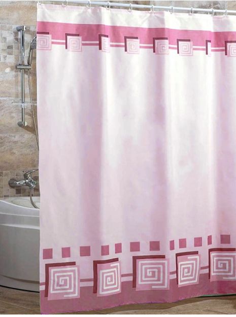Шторка для ванної кімнати Miranda Lykia pink 180*200 cм