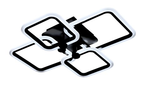 Акрилова світлодіодна люстра Valeso V X6116-4 BK чорна