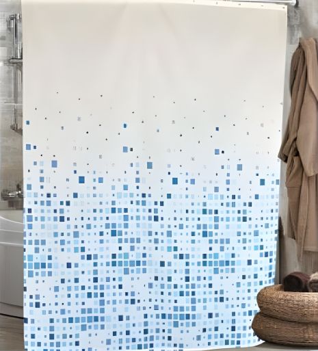 Шторка для ванної кімнати Miranda Efes blue 180*200 cм