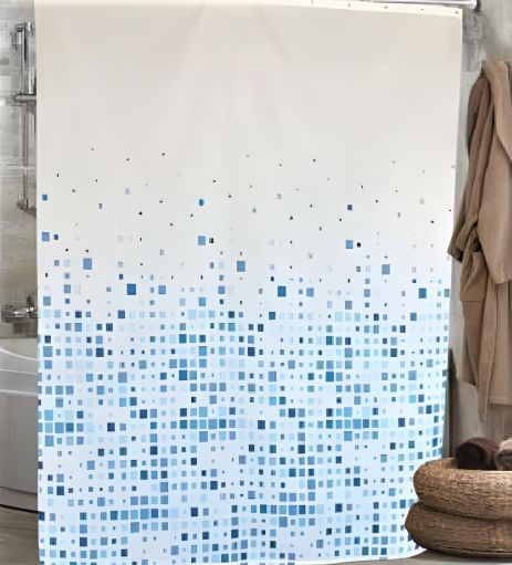 Шторка для ванної кімнати Miranda Efes blue 180*200 cм