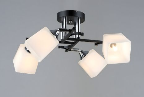 Люстра на 4 плафона B N5488/4 BK+CH Люстра на 4 плафона B N5488/4 BK+CH