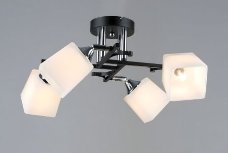 Люстра на 4 плафона B N5488/4 BK+CH Люстра на 4 плафона B N5488/4 BK+CH