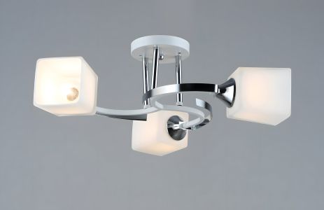 Стельова люстра B N5449/3 WT+CH, 3 плафони Стельова люстра B N5449/3 WT+CH, 3 плафони