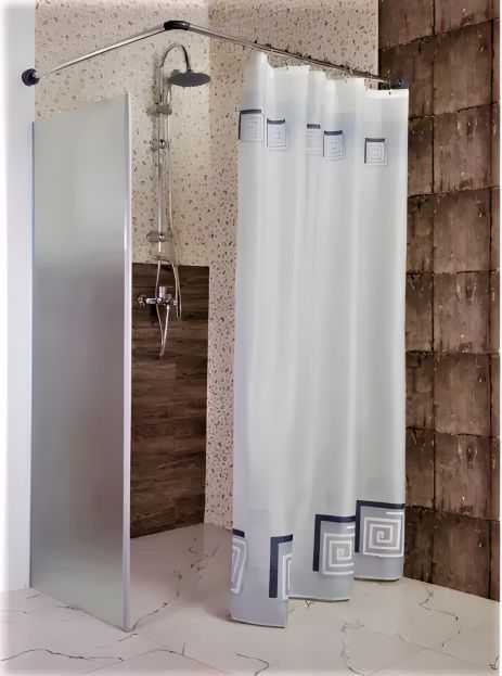 Шторка для ванної Miranda Lykia grey 180*200 cм