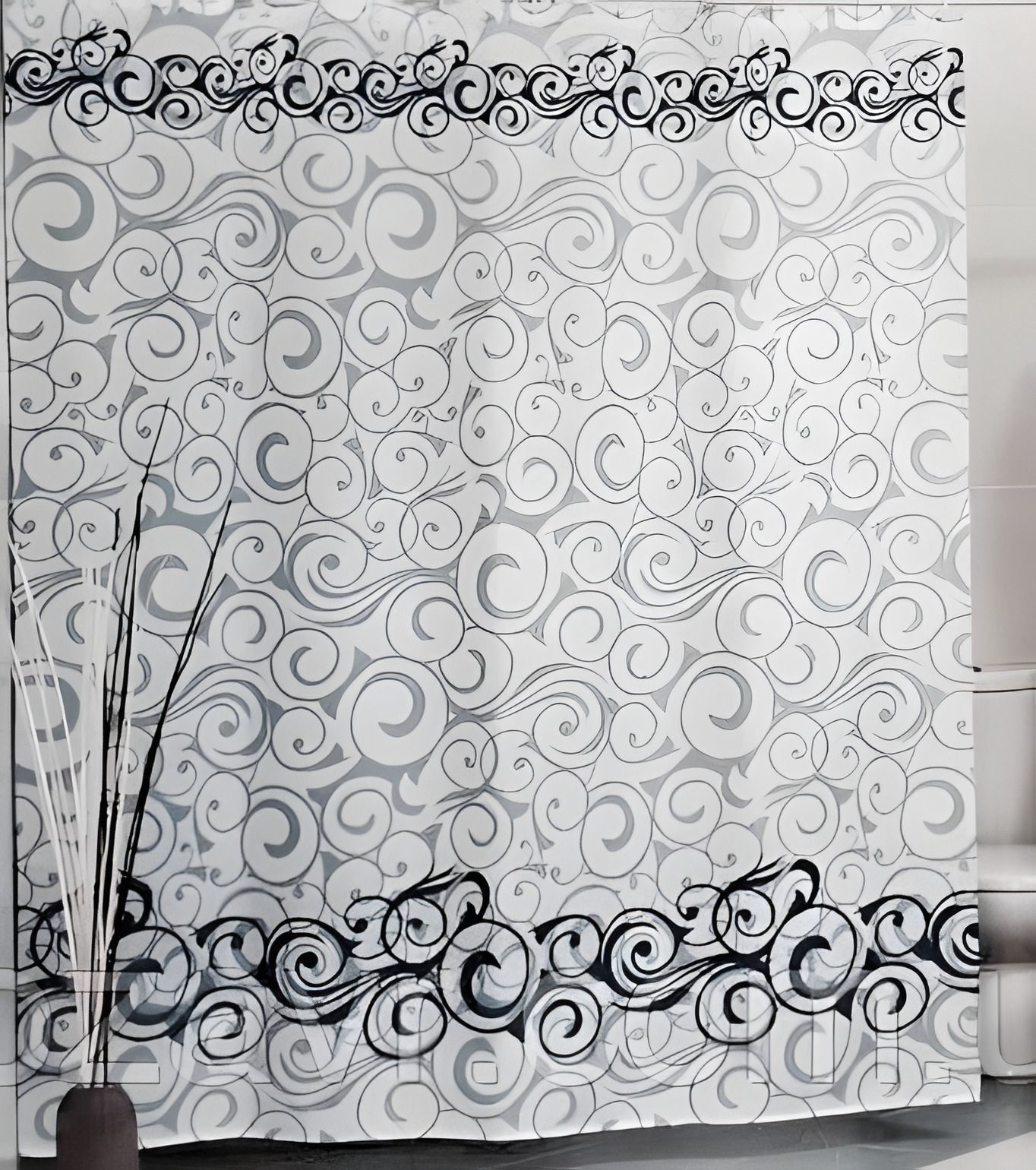 Ваннная штора Міранда MOTIVES black Ваннная штора Міранда MOTIVES black