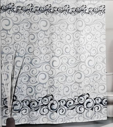 Штора для ванної Міранда MOTIVES black