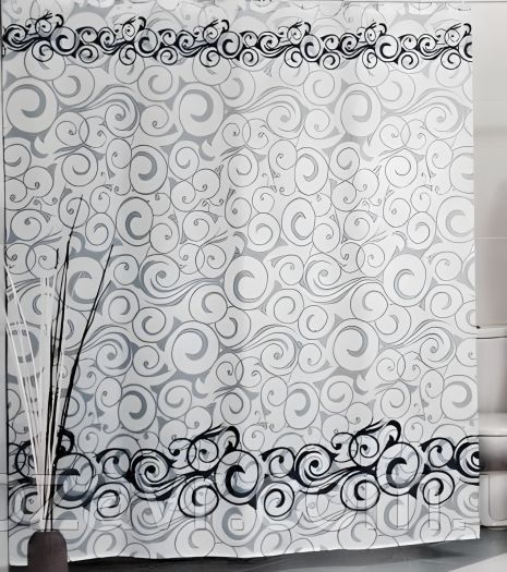 Штора для ванної Міранда MOTIVES black