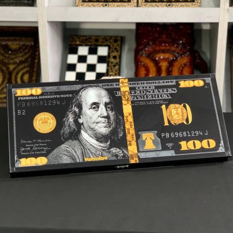 Нарди скляні Чорний Долар 61×27×5см чоловічий аксесуар