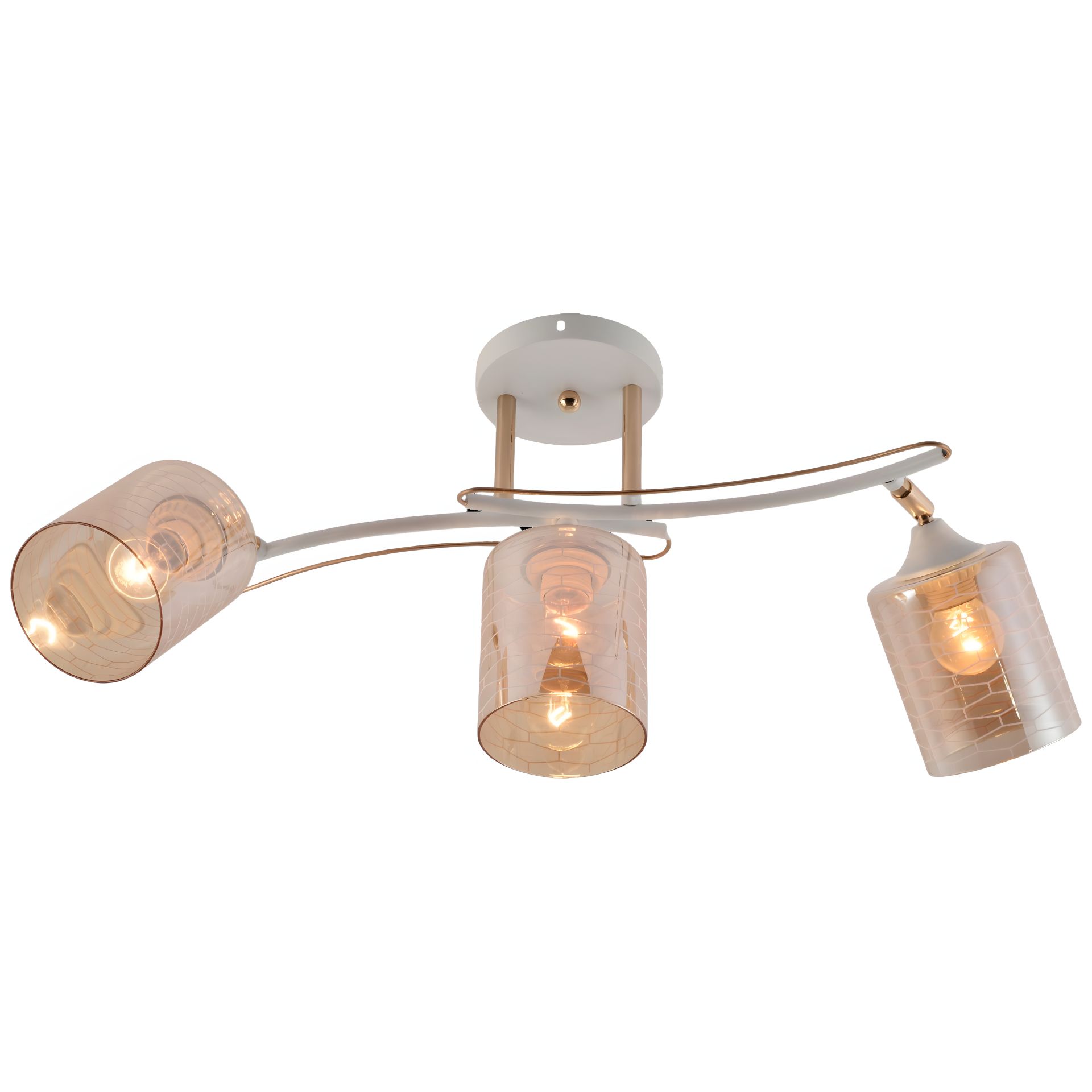 Люстра стельова VALESO V XA1546C/3 WH+FGD з поворотнім механізмом Люстра стельова VALESO V XA1546C/3 WH+FGD з поворотнім механізмом