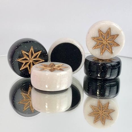 Фішки для гри нарди з каменю 27×12мм Зірка Фішки для гри нарди з каменю 27×12мм Зірка