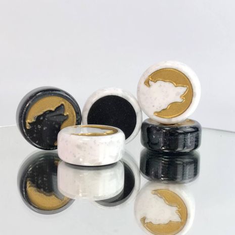 Фишки для игры нарды 27×12мм гравировка Волк