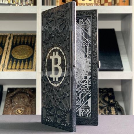 Нарды из черного камня Серебряный Биткоин 58×28×5см Нарды из черного камня Серебряный Биткоин 58×28×5см