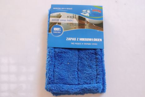 Запаска на швабру з мікрофібри гладка MOP DUO 0210/blue