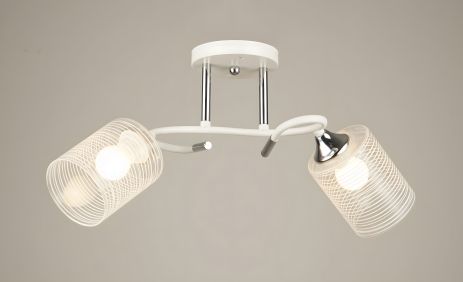 Стельова люстра Sirius B N4523/2 WT+CH з 2 плафонами Стельова люстра Sirius B N4523/2 WT+CH з 2 плафонами