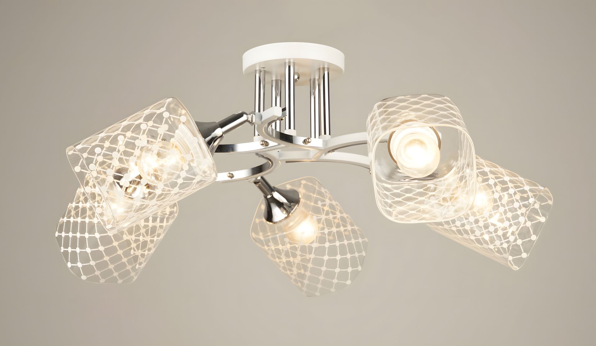 Поворотная потолочная люстра Sirius B N4513/5 WT+CH Поворотная потолочная люстра Sirius B N4513/5 WT+CH