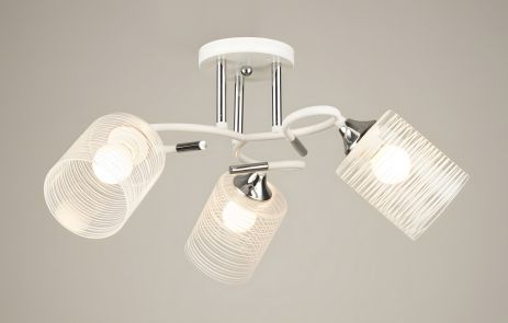 Стельова люстра Sirius B N4523/3 WT+CH, на три плафони