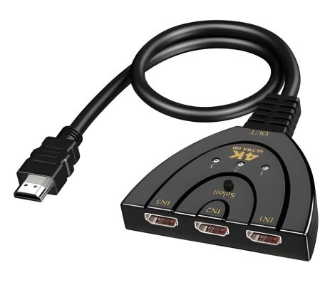 HDMI комутатор на 3 порти / спліттер HW-4K301X HDMI комутатор на 3 порти / спліттер HW-4K301X