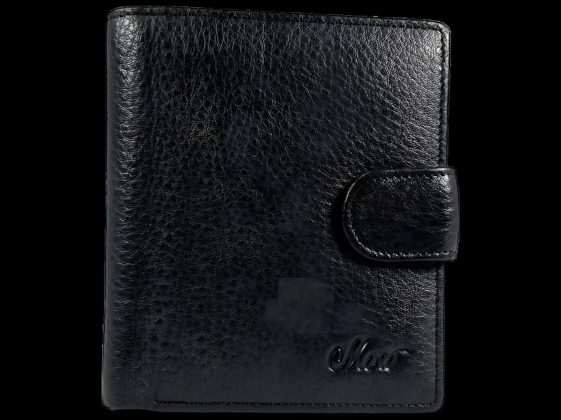 Мужской кожаный портмоне компактного размера, чёрный Мужской кожаный портмоне компактного размера, чёрный