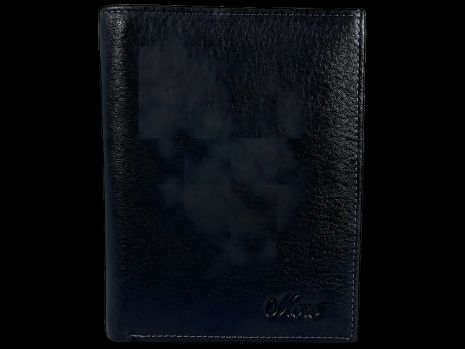 Практичный мужской кошелек из натуральной кожи с двумя отделами для купюр