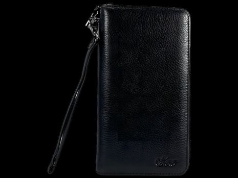 Шкіряний чоловічий елегантний гаманець з 6 відділеннями для купюр