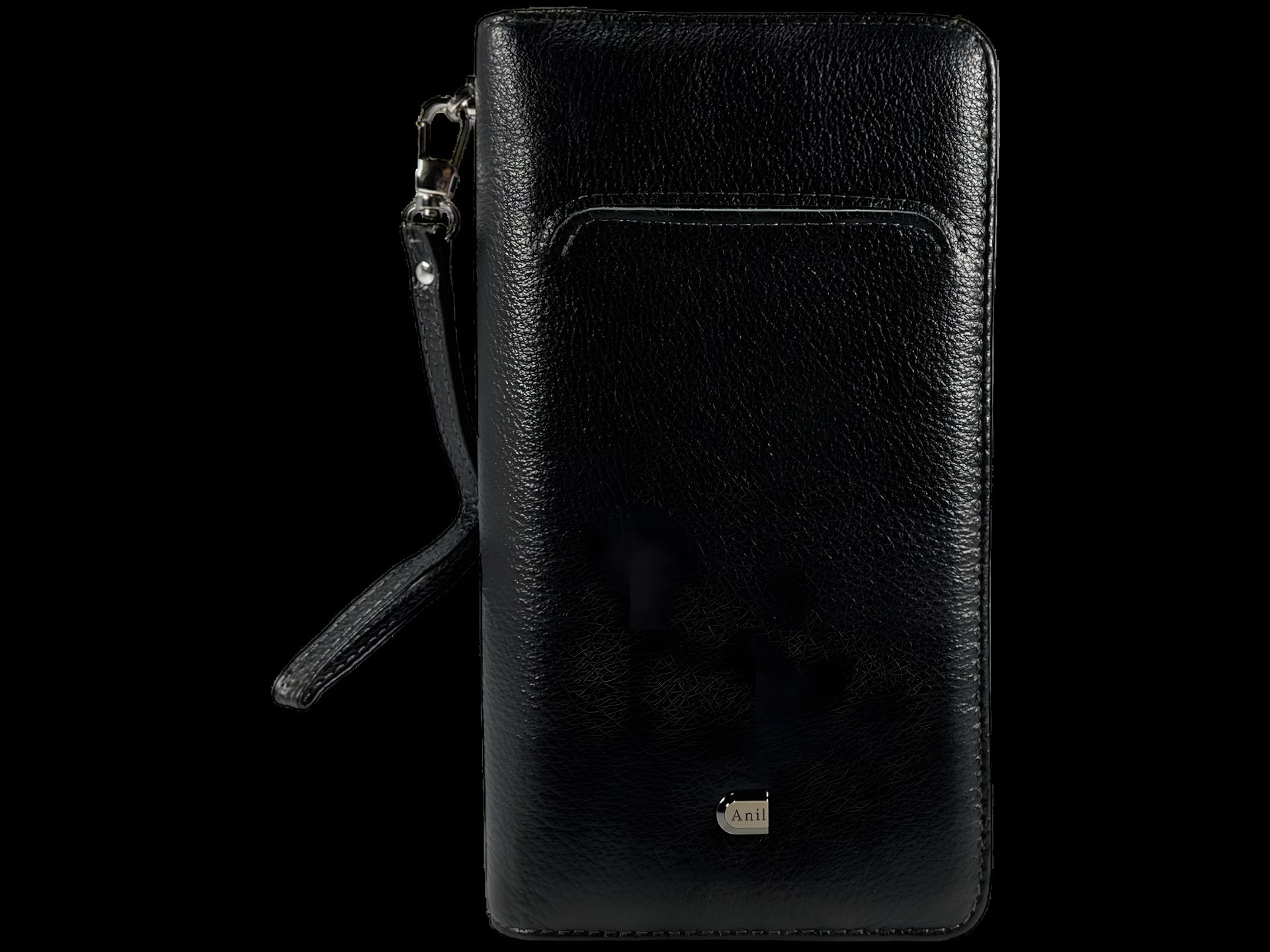 Чоловічий шкіряний портмоне чорного кольору Чоловічий шкіряний портмоне чорного кольору