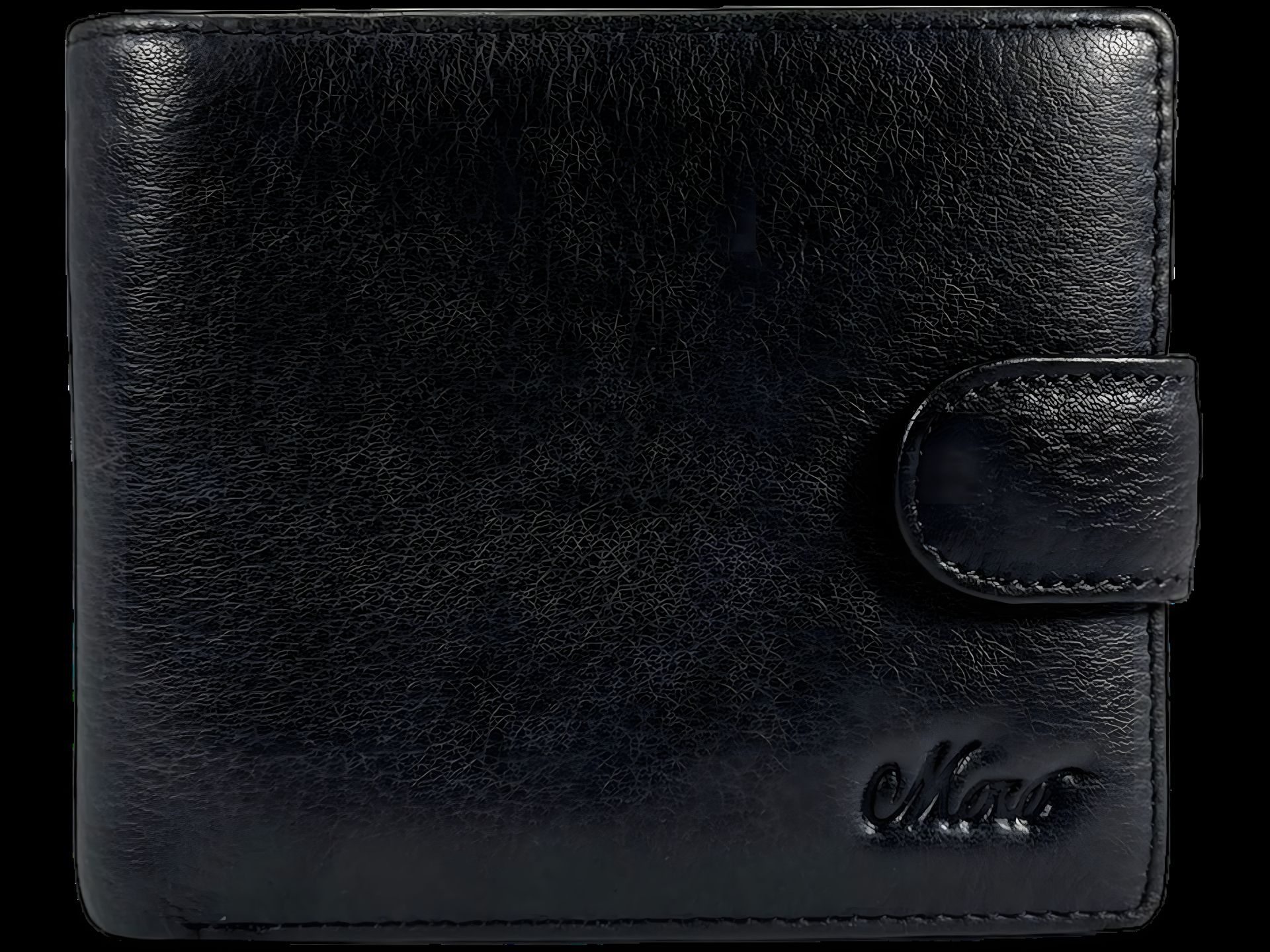 Чоловічий гаманець шкіряний з 3 відділами для купюр, чорний Чоловічий гаманець шкіряний з 3 відділами для купюр, чорний