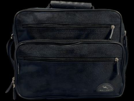 Сумка через плечо на пять отделений, простой и удобный дизайн, черная