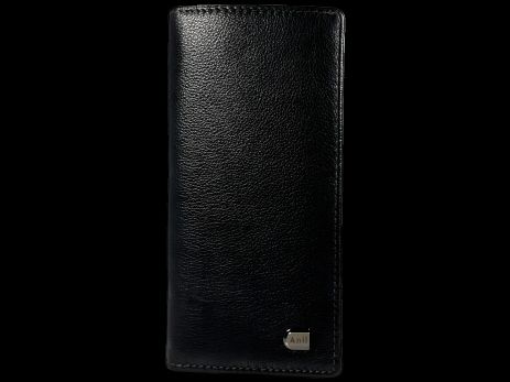 Чоловічий чорний пормоне із натуральної шкіри