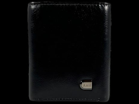 Мужской кошелек из натуральной кожи черного цвета Мужской кошелек из натуральной кожи черного цвета