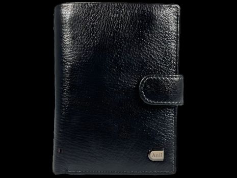 Кожаный мужской кошелек, черный