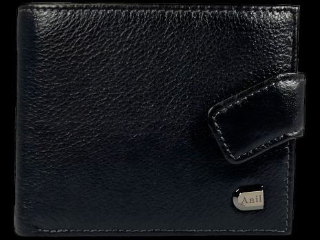 Чоловічий шкіряний гаманець (класичний чорний)