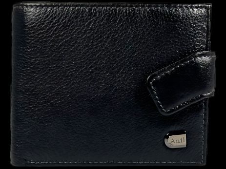 Чоловічий шкіряний гаманець (класичний чорний)