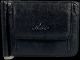 Чоловічий гаманець-затискач з натуральної шкіри, чорний компактний