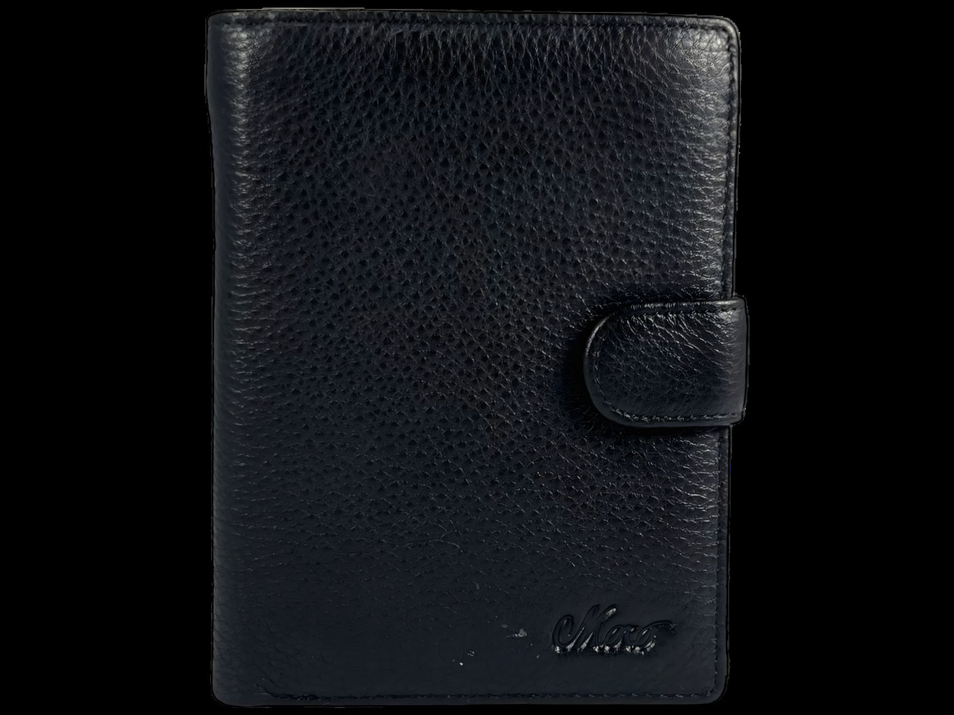 Чорний чоловічий гаманець з натуральної шкіри Чорний чоловічий гаманець з натуральної шкіри