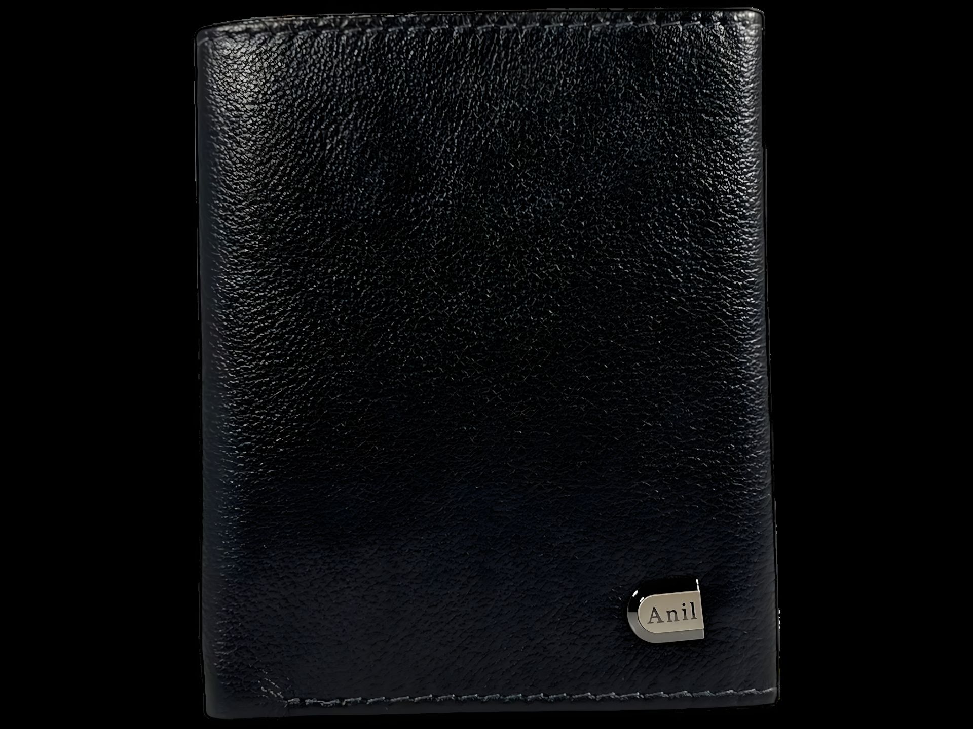 Черный кожаный мужской кошелек Черный кожаный мужской кошелек