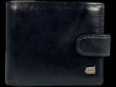 Чоловічий гаманець з натуральної шкіри, чорний